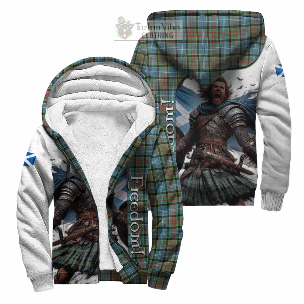 Tartan Vibes Clothing Brisbane Crest Tartan Sherpa Hoodie Inspired by the Freedom of Scottish Warrior