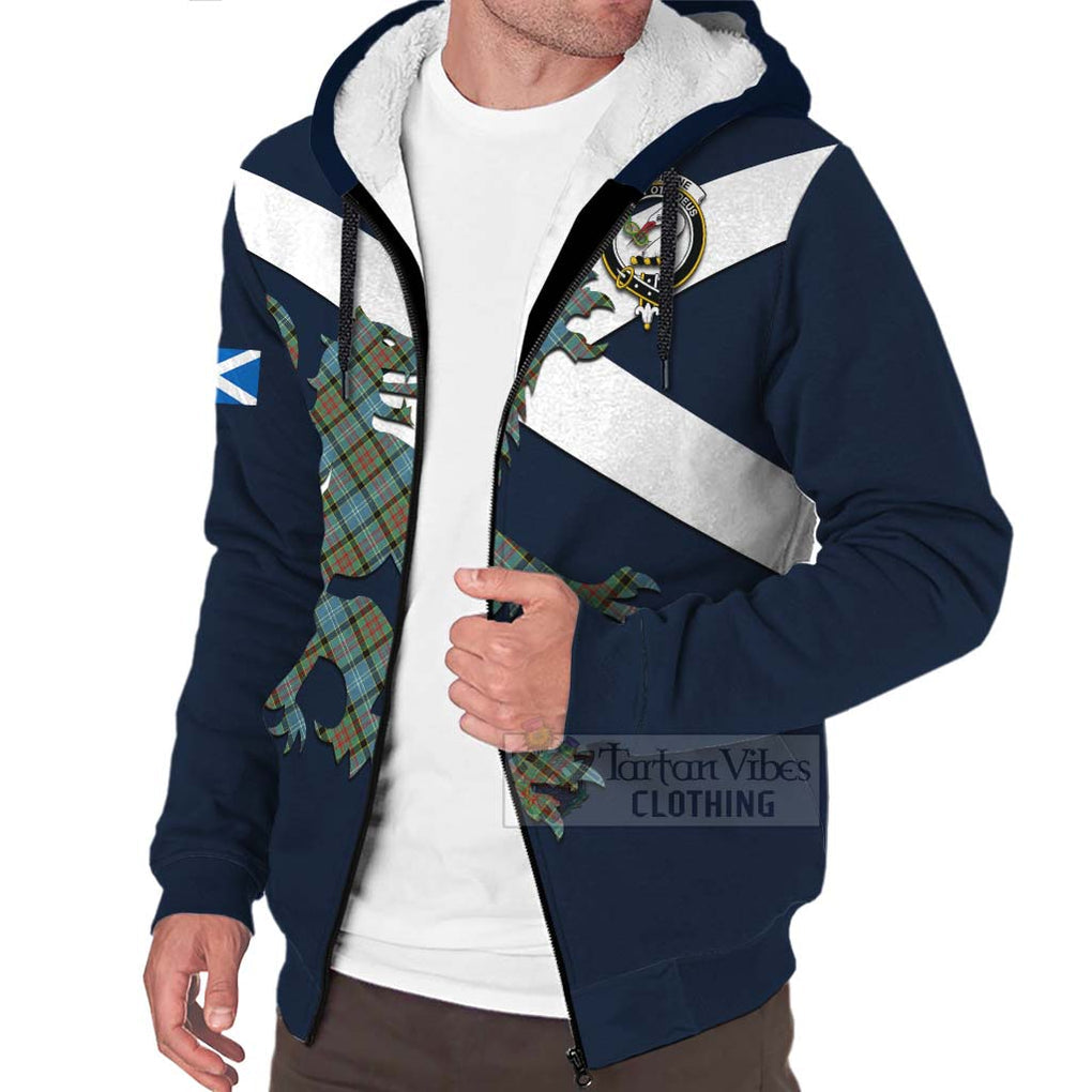 Tartan Vibes Clothing Brisbane Tartan Lion Rampant Sherpa Hoodie – Proudly Display Your Heritage with Alba Gu Brath and Clan Name