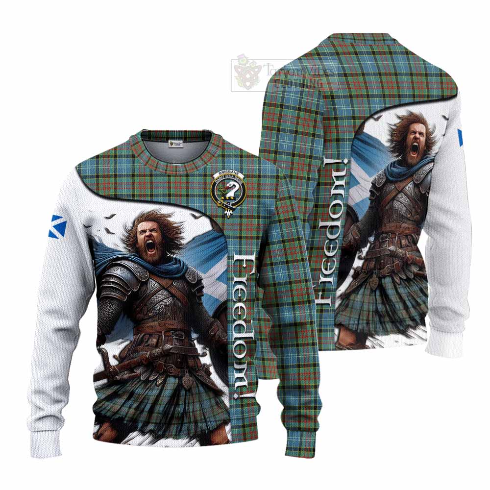 Tartan Vibes Clothing Brisbane Crest Tartan Knitted Sweater Inspired by the Freedom of Scottish Warrior