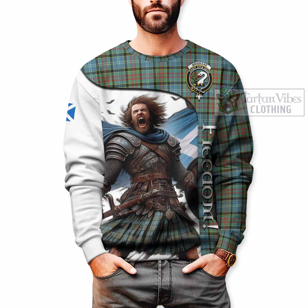 Tartan Vibes Clothing Brisbane Crest Tartan Sweatshirt Inspired by the Freedom of Scottish Warrior