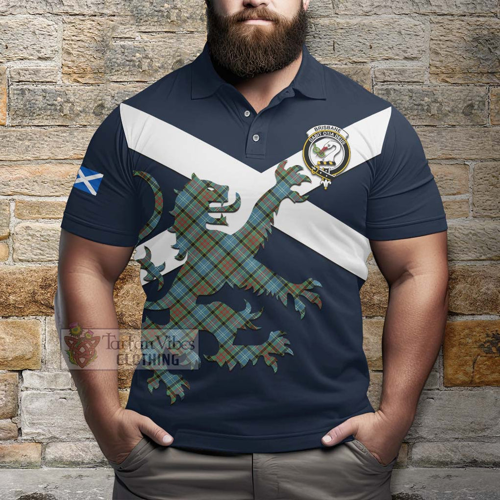 Tartan Vibes Clothing Brisbane Tartan Lion Rampant Polo Shirt – Proudly Display Your Heritage with Alba Gu Brath and Clan Name