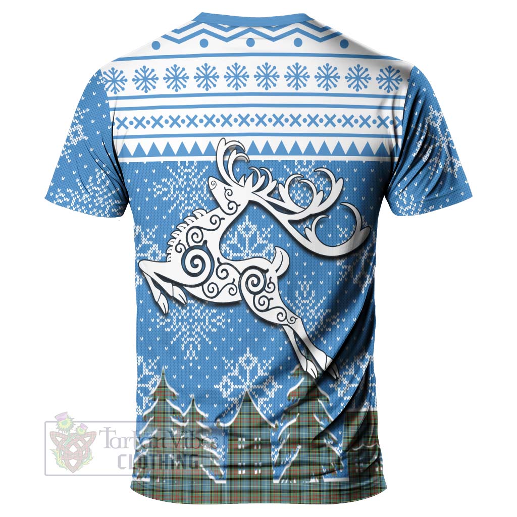 Tartan Vibes Clothing Brisbane Clan Christmas T-Shirt Celtic Reindeer Style