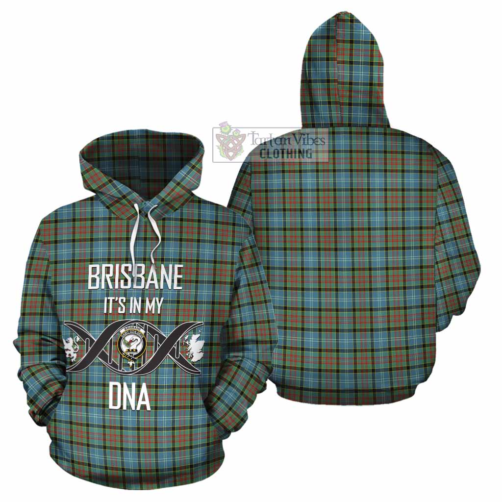 Tartan Vibes Clothing Brisbane Tartan Cotton Hoodie with Family Crest DNA In Me Style