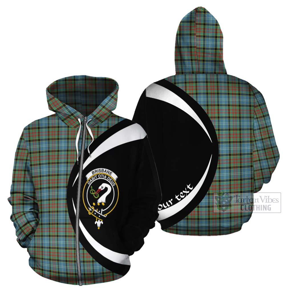 Tartan Vibes Clothing Brisbane Tartan Cotton Hoodie with Family Crest Circle Style