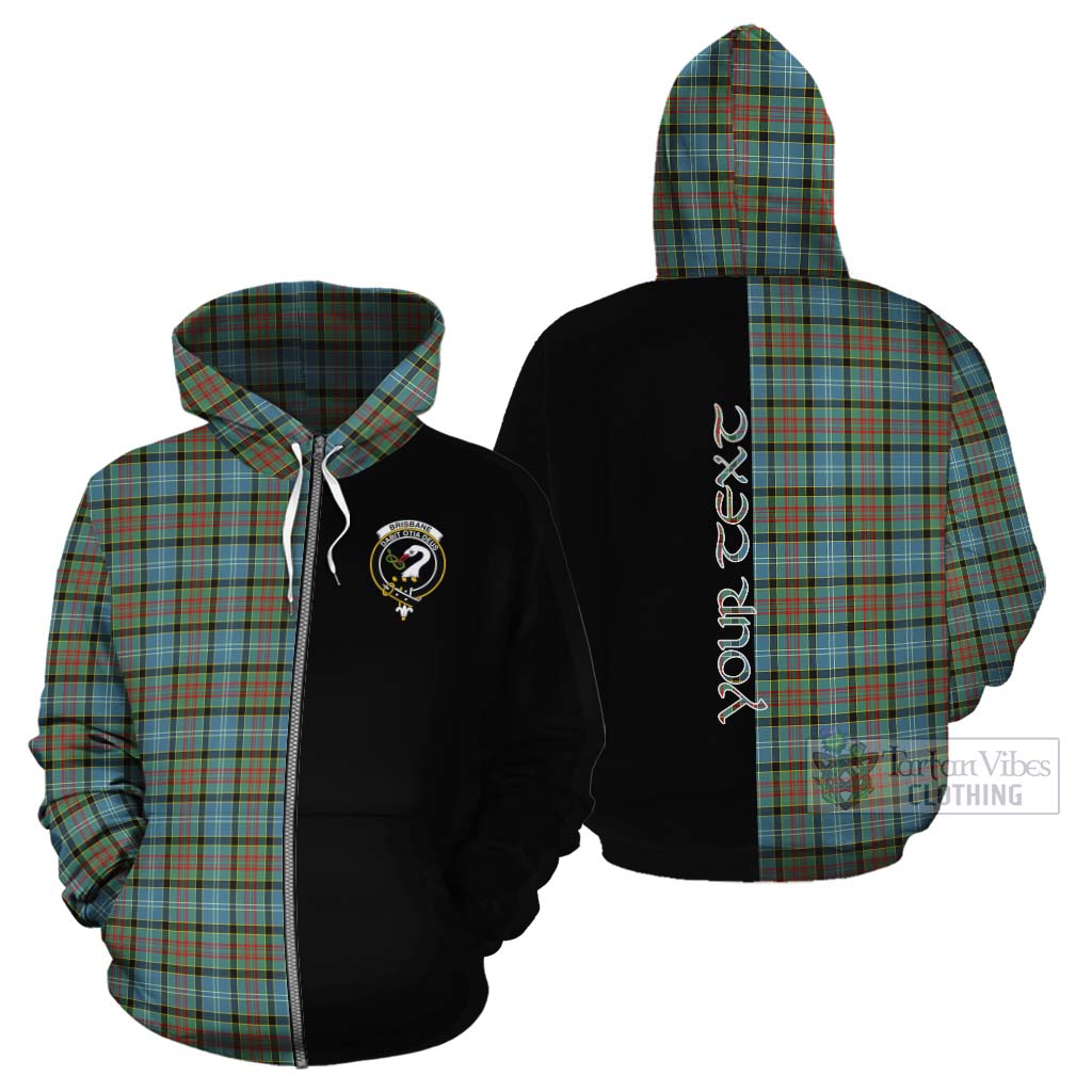 Tartan Vibes Clothing Brisbane Tartan Cotton Hoodie with Family Crest and Half Of Me Style