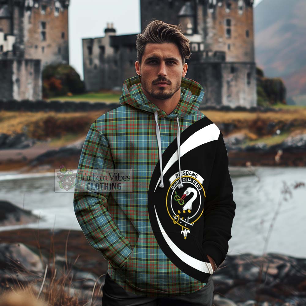 Tartan Vibes Clothing Brisbane Tartan Cotton Hoodie with Family Crest Circle Style