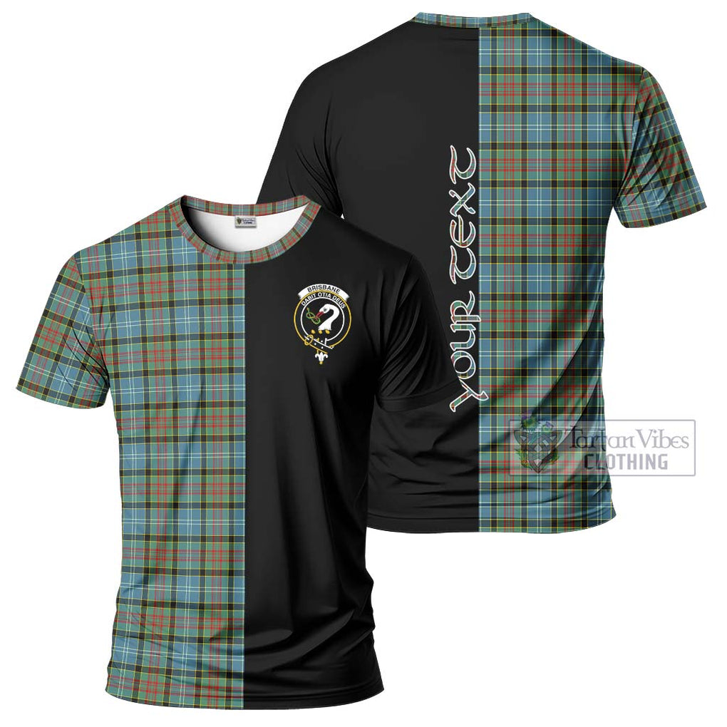 Brisbane Tartan T-Shirt with Family Crest and Half Of Me Style Kid's Shirt - Tartanvibesclothing Shop