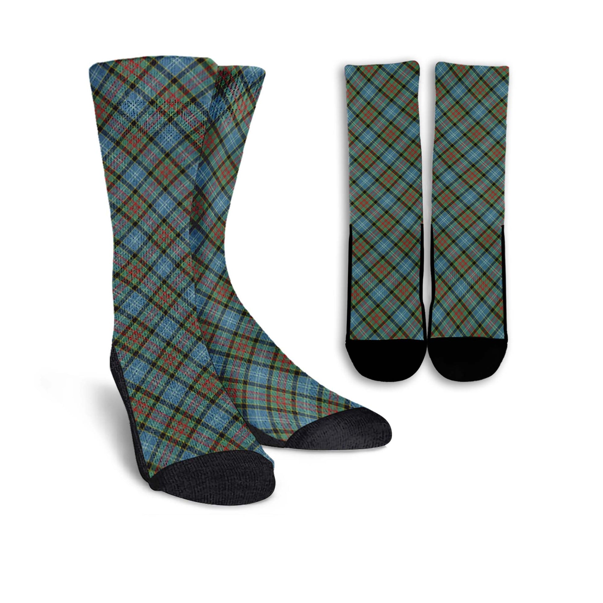 Brisbane modern Tartan Crew Socks Cross Tartan Style - Tartanvibesclothing