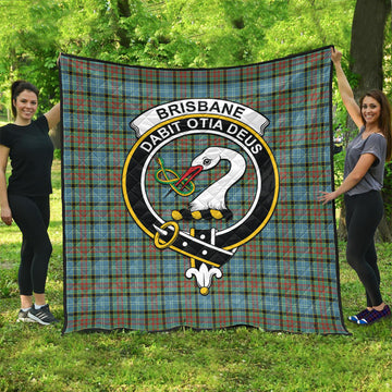 Brisbane Tartan Quilt with Family Crest