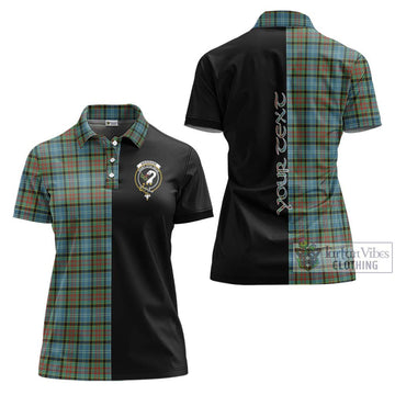 Brisbane Tartan Women's Polo Shirt with Family Crest and Half Of Me Style