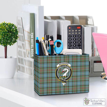 Brisbane Tartan Pen Holder with Family Crest