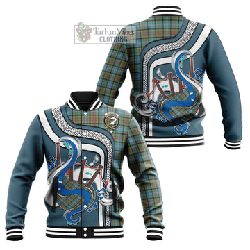 Brisbane Tartan Baseball Jacket with Epic Bagpipe Style