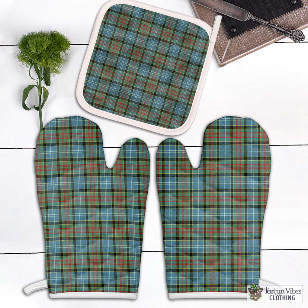 Brisbane Tartan Combo Oven Mitt & Pot-Holder Combo 1 Oven Mitt & 1 Pot-Holder White - Tartan Vibes Clothing