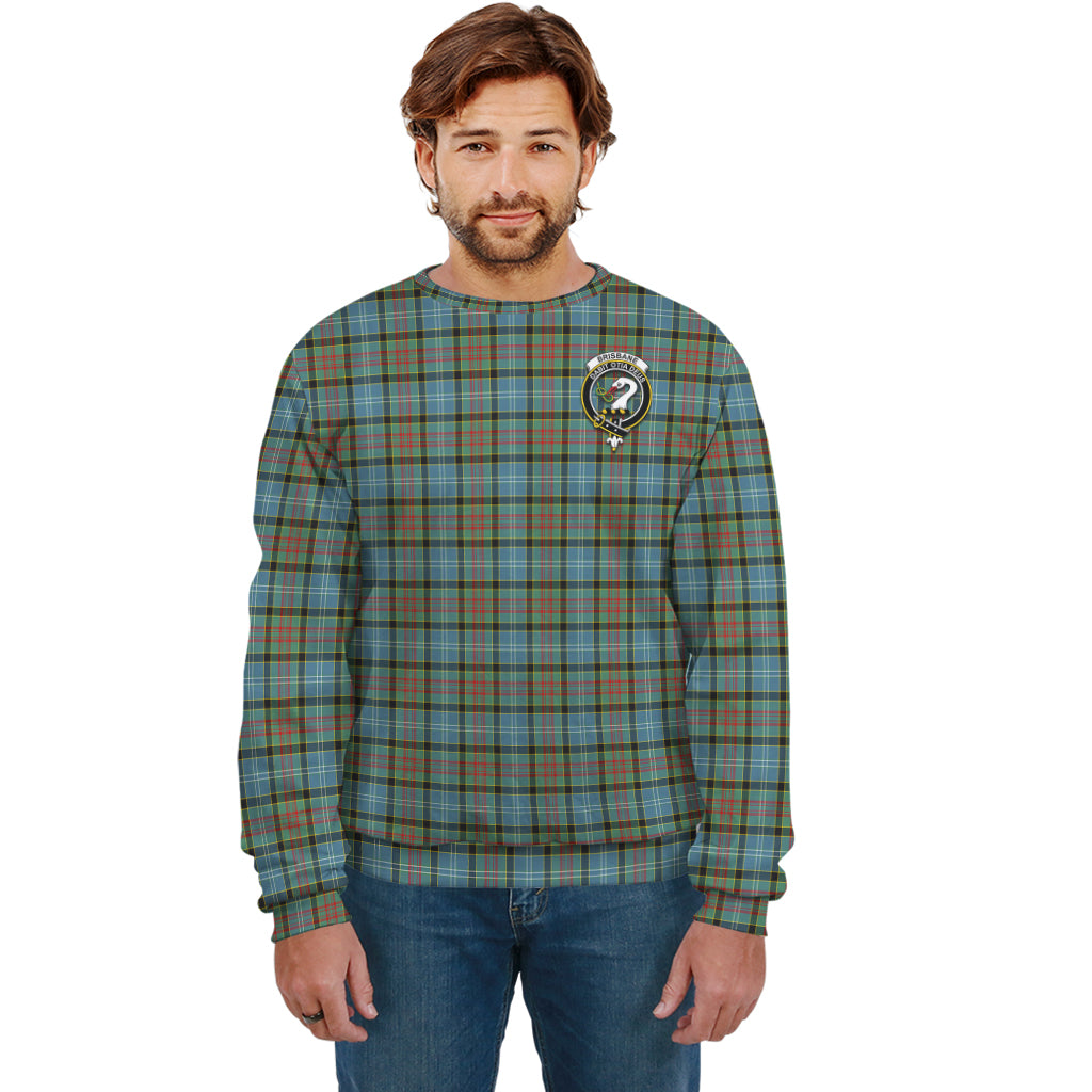 Brisbane Tartan Sweatshirt with Family Crest Unisex - Tartan Vibes Clothing