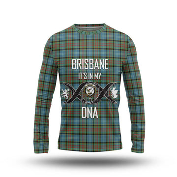 Brisbane Tartan Long Sleeve T-Shirt with Family Crest DNA In Me Style