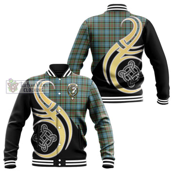 Brisbane Tartan Baseball Jacket with Family Crest and Celtic Symbol Style