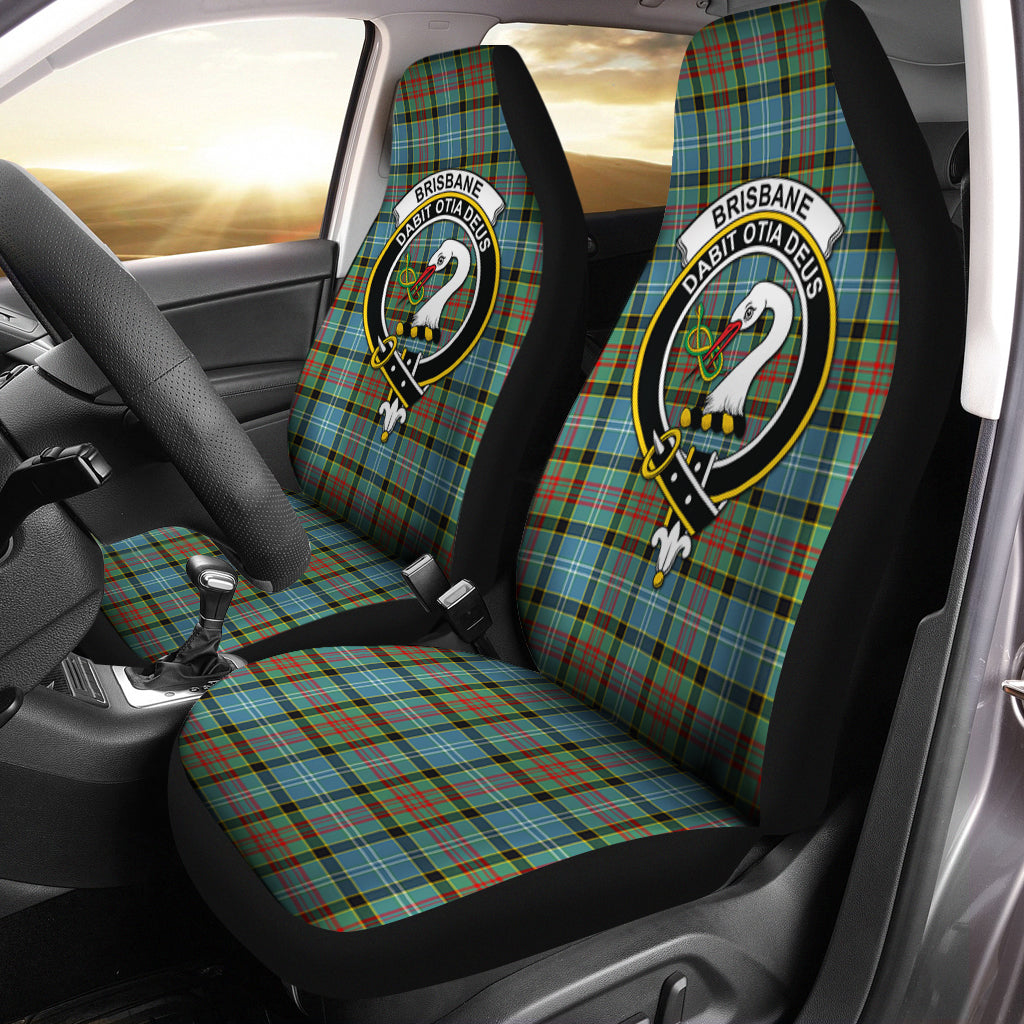 Brisbane modern Tartan Car Seat Cover with Family Crest One Size - Tartanvibesclothing