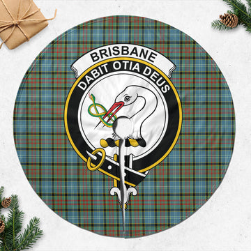 Brisbane Tartan Christmas Tree Skirt with Family Crest