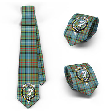 Brisbane Tartan Classic Necktie with Family Crest