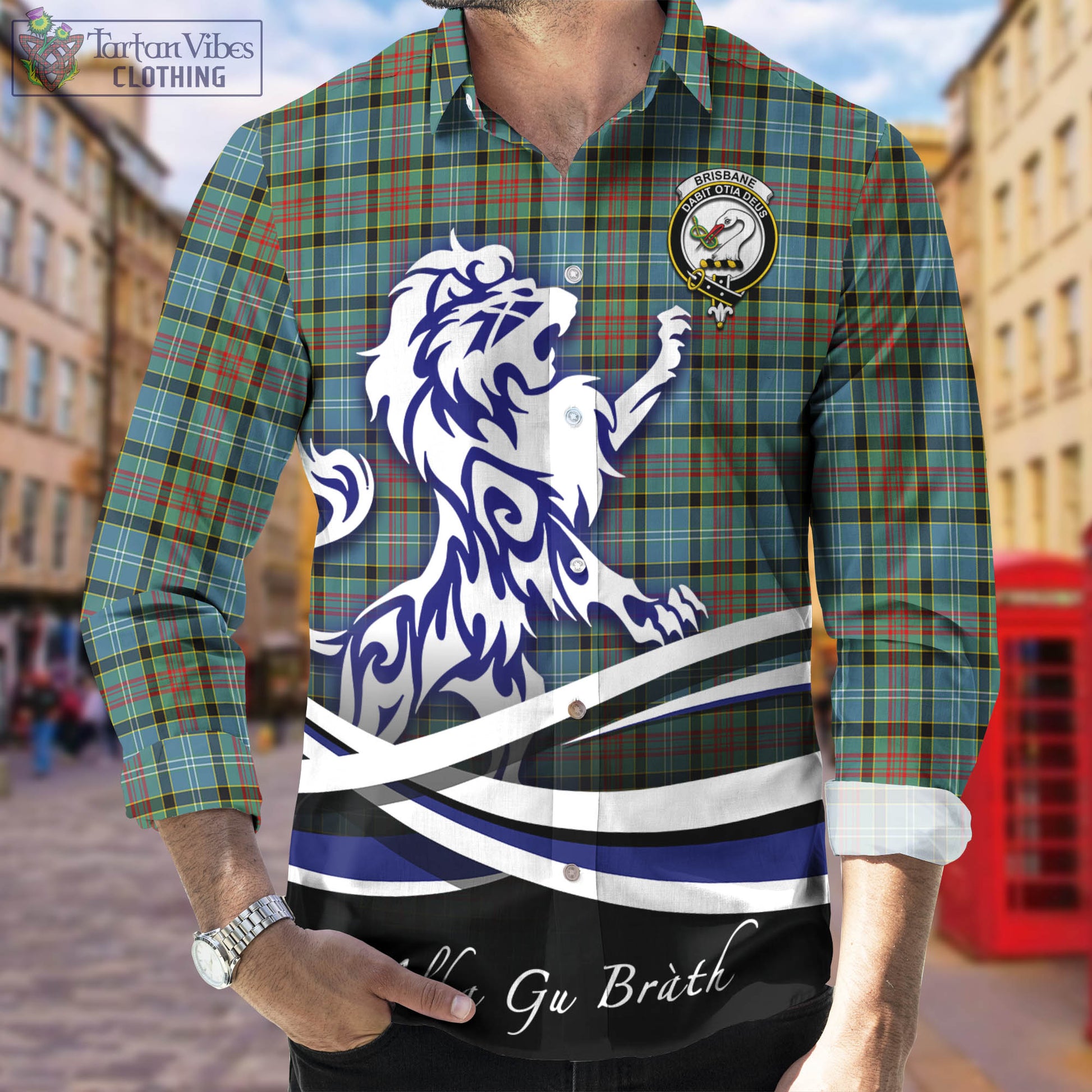 brisbane-modern-tartan-long-sleeve-button-up-shirt-with-alba-gu-brath-regal-lion-emblem