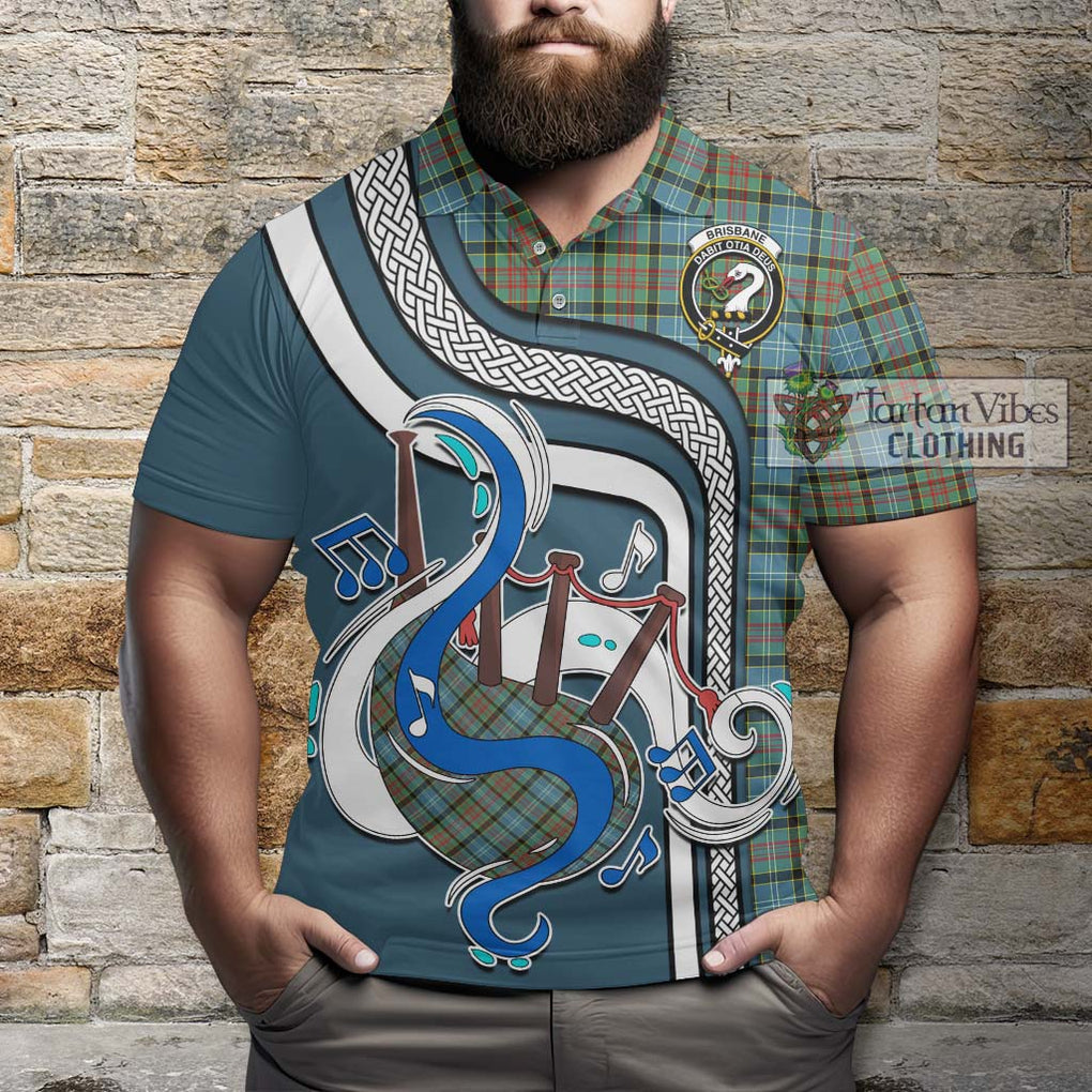 Tartan Vibes Clothing Brisbane Modern Tartan Polo Shirt with Epic Bagpipe Style