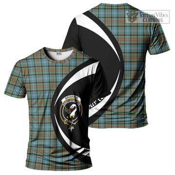 Brisbane Tartan T-Shirt with Family Crest Circle Style