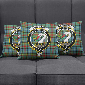 Brisbane Tartan Pillow Cover with Family Crest