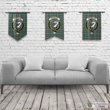 Brisbane Tartan Gonfalon, Tartan Banner with Family Crest