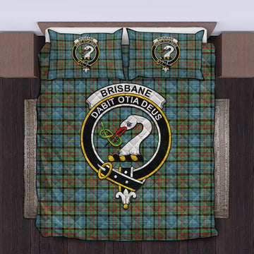 Brisbane Tartan Quilt Bed Set with Family Crest