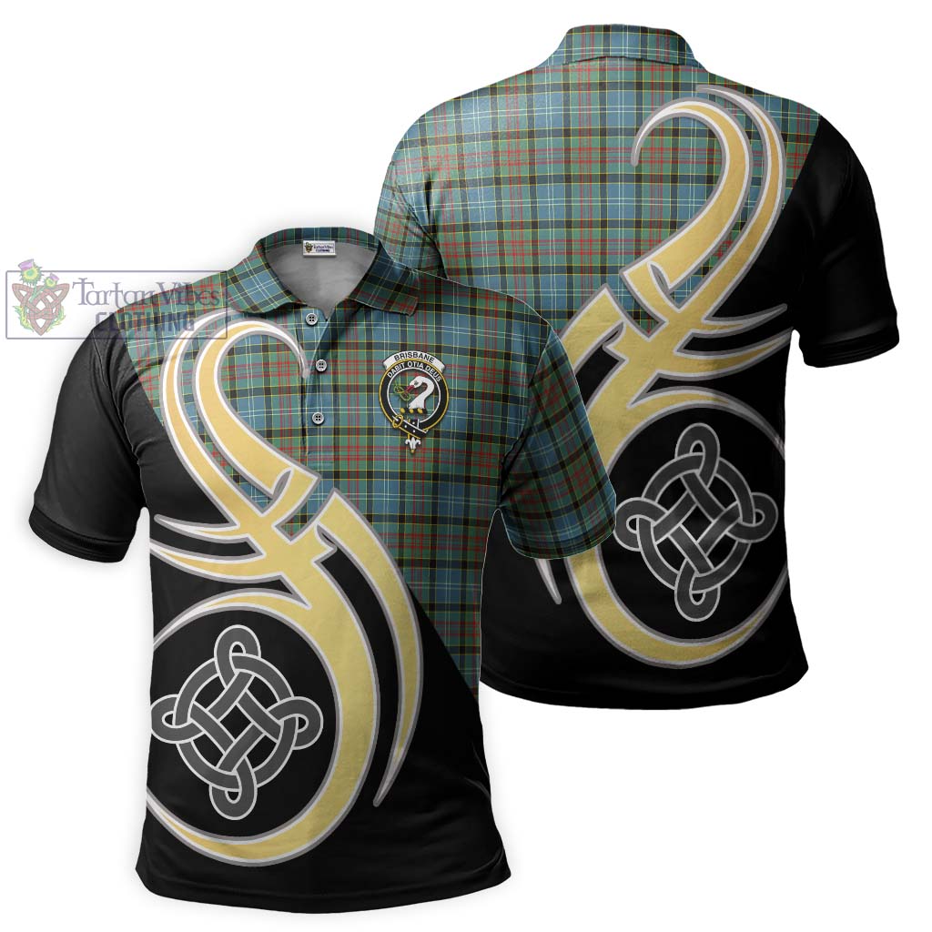 Brisbane Tartan Polo Shirt with Family Crest and Celtic Symbol Style Kid - Tartan Vibes Clothing