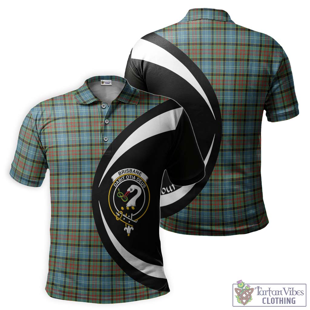 Brisbane Tartan Men's Polo Shirt with Family Crest Circle Style Kid - Tartan Vibes Clothing