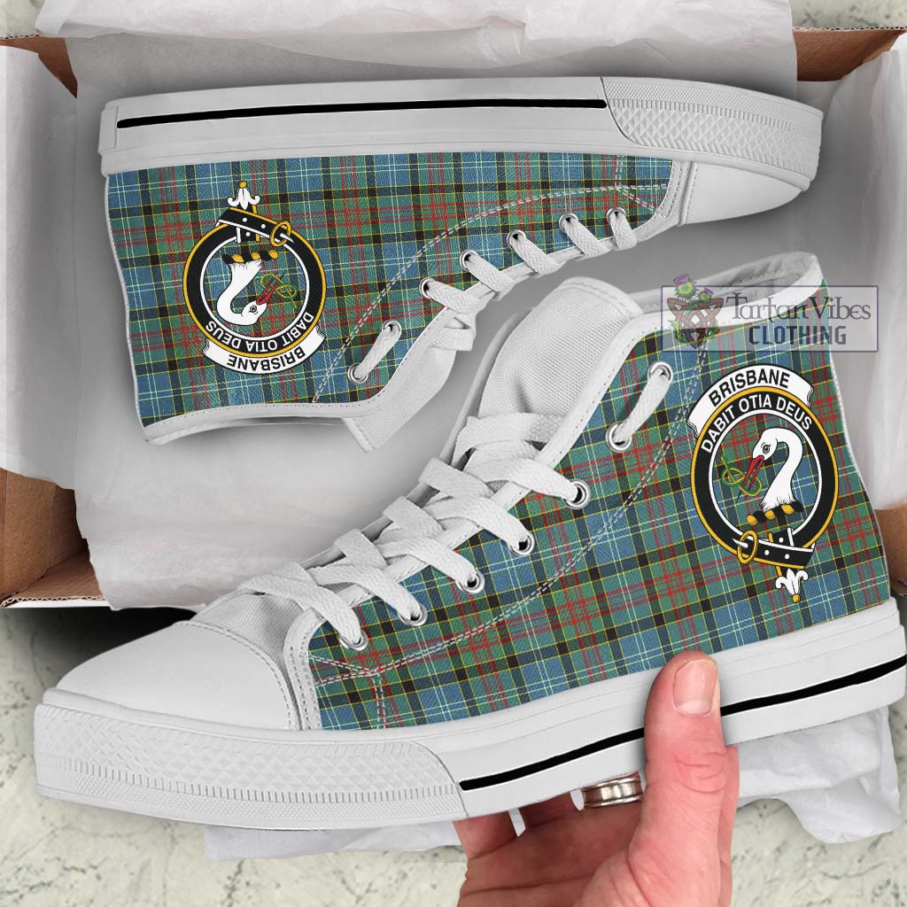 Tartan Vibes Clothing Brisbane Modern Tartan High Top Shoes with Family Crest