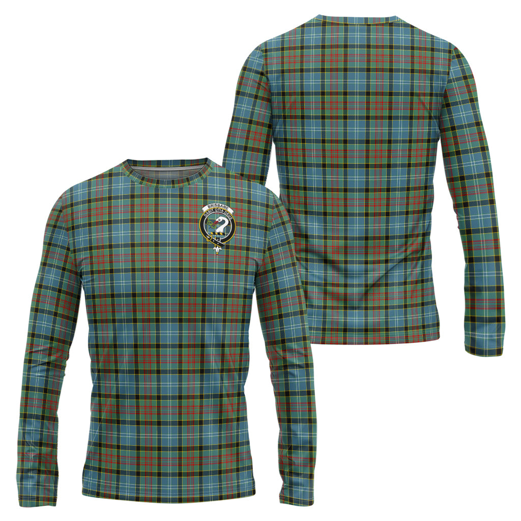 Brisbane modern Tartan Long Sleeve T-Shirt with Family Crest Unisex - Tartanvibesclothing