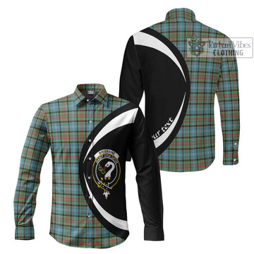 Brisbane Tartan Long Sleeve Button Up with Family Crest Circle Style