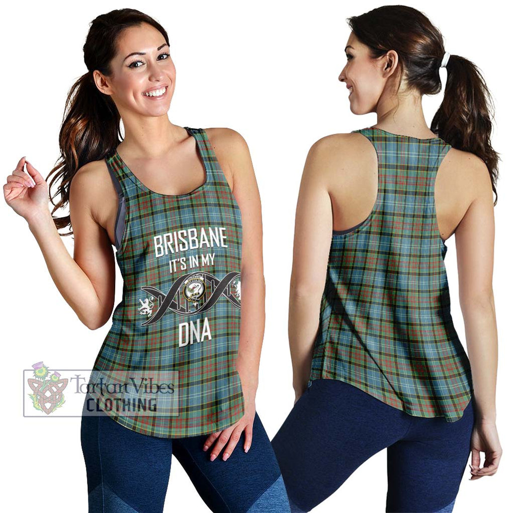 Brisbane Tartan Women's Racerback Tanks with Family Crest DNA In Me Style 4XL - Tartanvibesclothing Shop