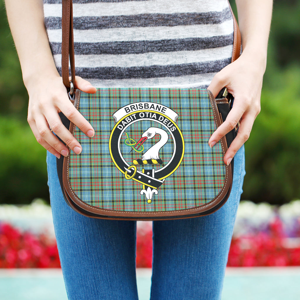 Brisbane Tartan Saddle Bag with Family Crest One Size - Tartan Vibes Clothing