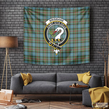 Brisbane Tartan Tapestry Wall Hanging and Home Decor for Room with Family Crest