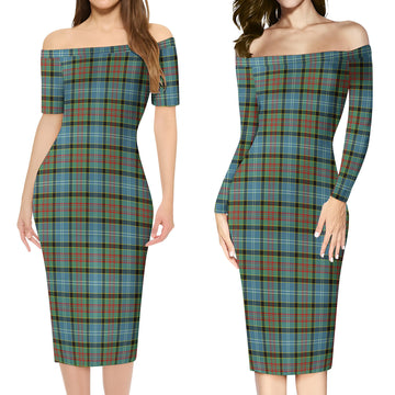 Brisbane Tartan Off Shoulder Lady Dress