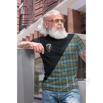 Brisbane Tartan Cotton T-shirt with Family Crest and Military Logo Style