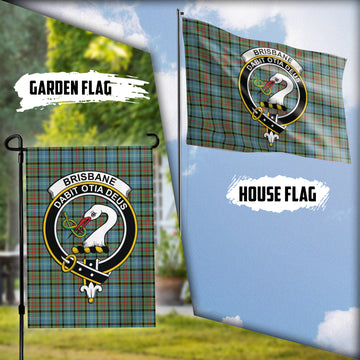 Brisbane Tartan Flag with Family Crest