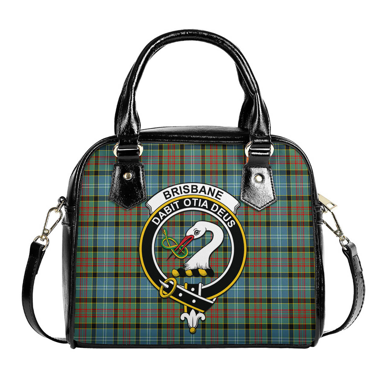 Brisbane modern Tartan Shoulder Handbags with Family Crest One Size 6*25*22 cm - Tartanvibesclothing