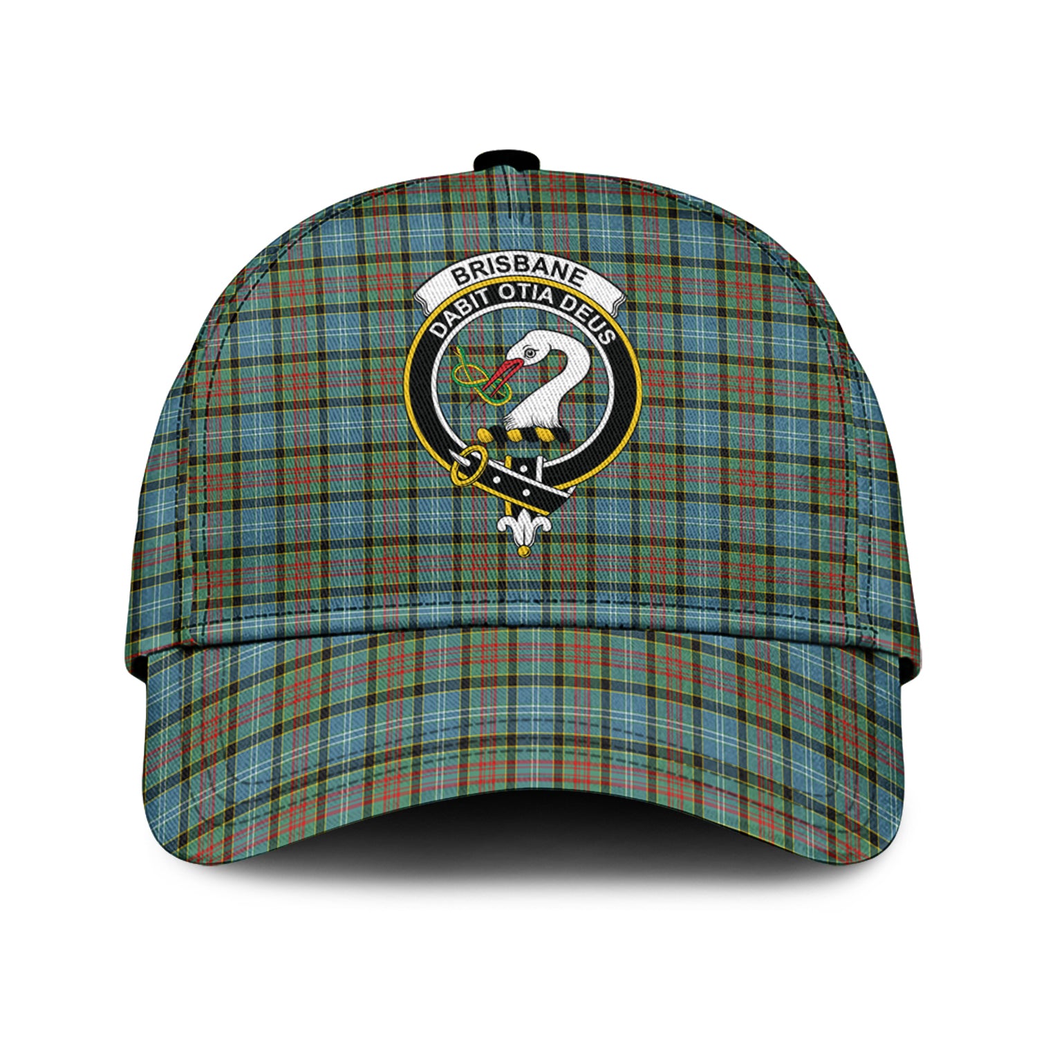 Brisbane Tartan Classic Cap with Family Crest Classic Cap Universal Fit - Tartan Vibes Clothing