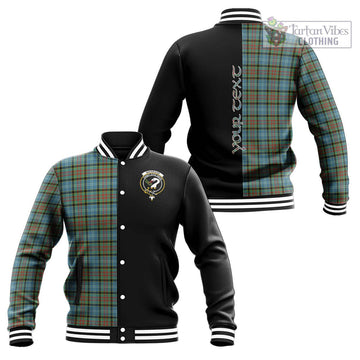 Brisbane Tartan Baseball Jacket with Family Crest and Half Of Me Style