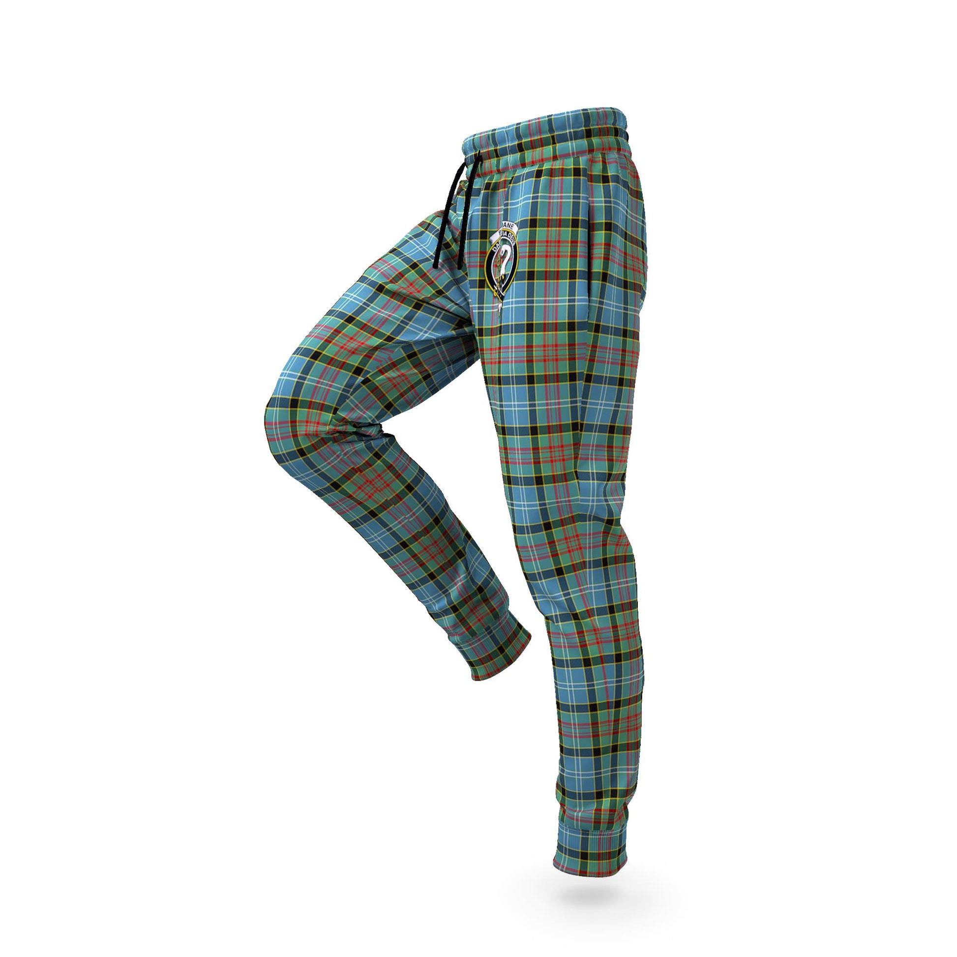 Brisbane Tartan Joggers Pants with Family Crest S - Tartan Vibes Clothing