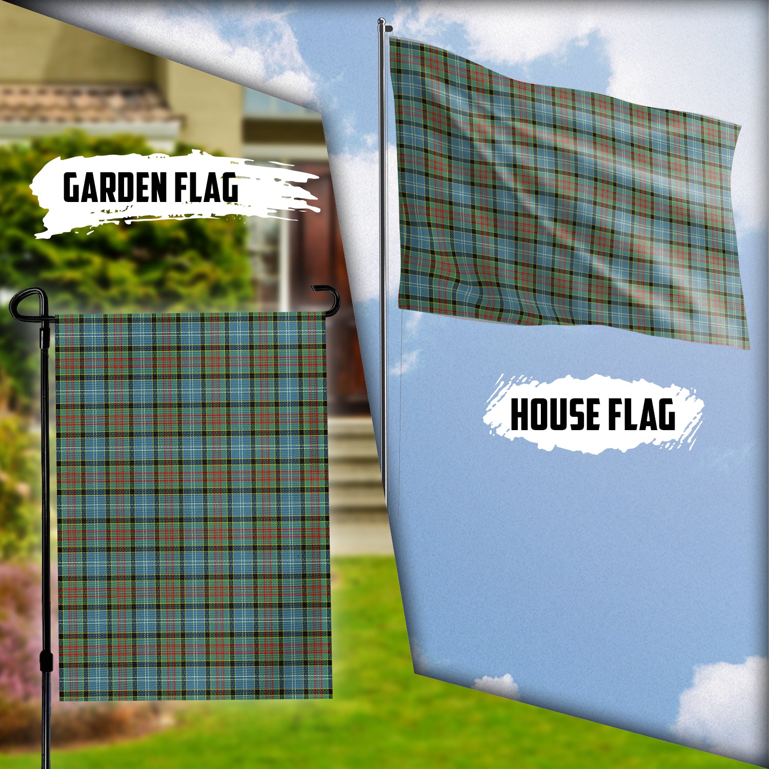 Brisbane Tartan Flag Garden Flag (Vertical) - Tartan Vibes Clothing