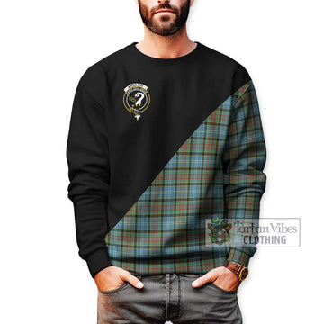 Brisbane Tartan Sweatshirt with Family Crest and Military Logo Style