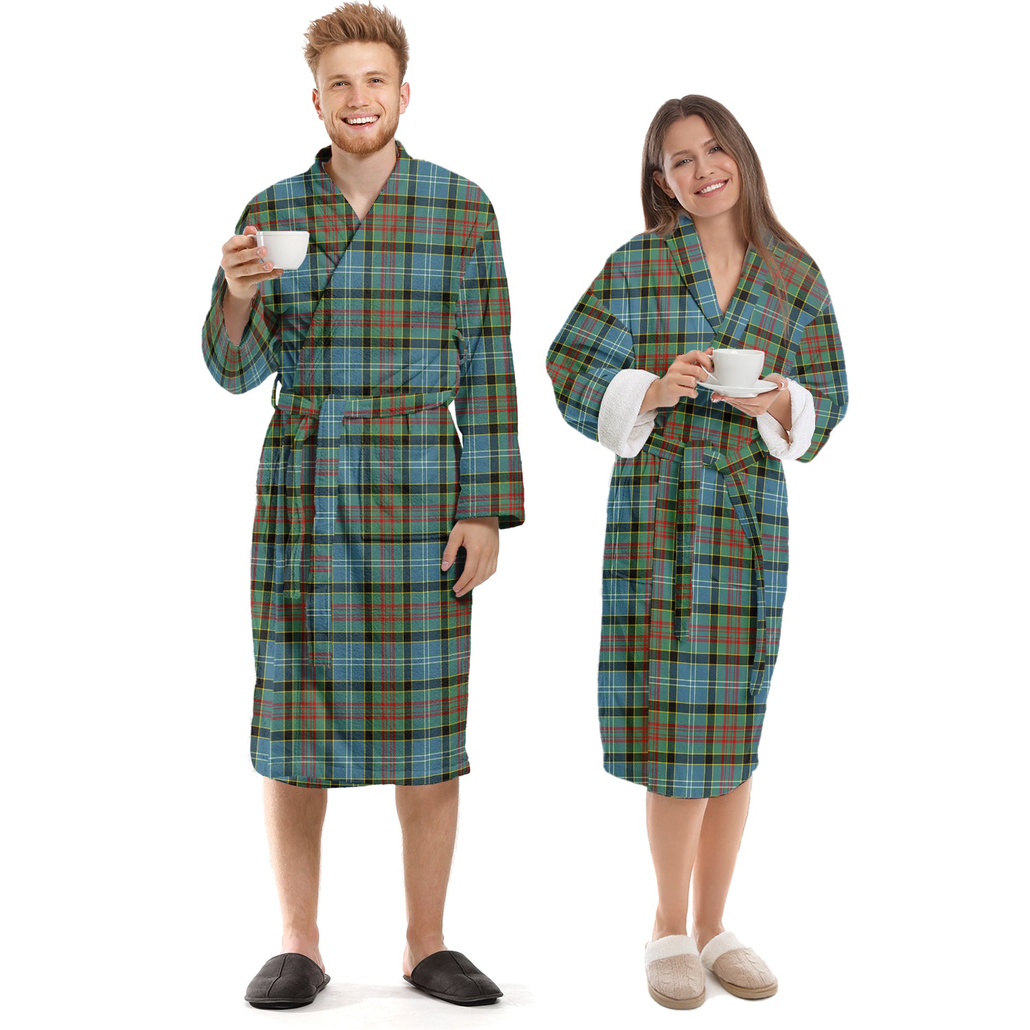 Brisbane Tartan Bathrobe Unisex S - Tartan Vibes Clothing