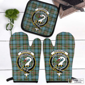 Brisbane Tartan Combo Oven Mitt & Pot-Holder with Family Crest