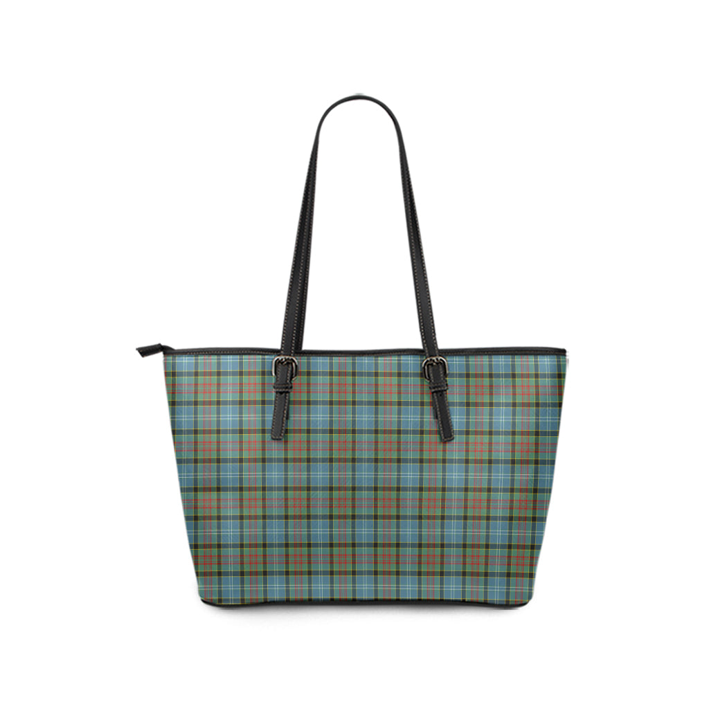 Brisbane modern Tartan Leather Tote Bag - Tartanvibesclothing