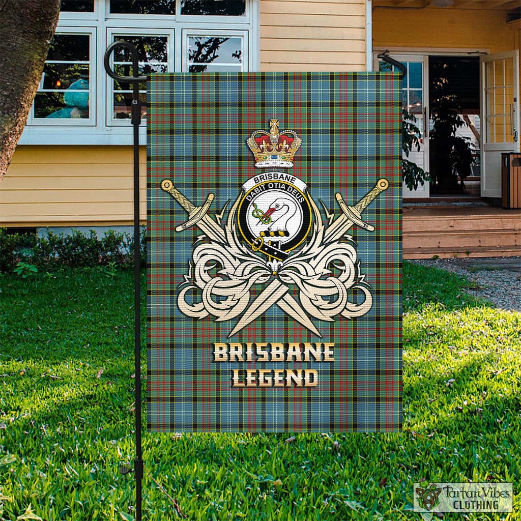 Tartan Vibes Clothing Brisbane modern Tartan Flag with Clan Crest and the Golden Sword of Courageous Legacy